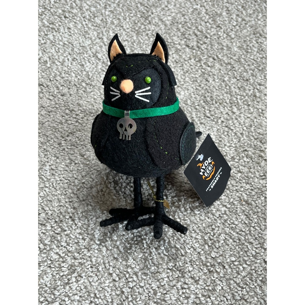 Hyde & EEK! Shady Featherly Friends Halloween Bird Figurine Black Small